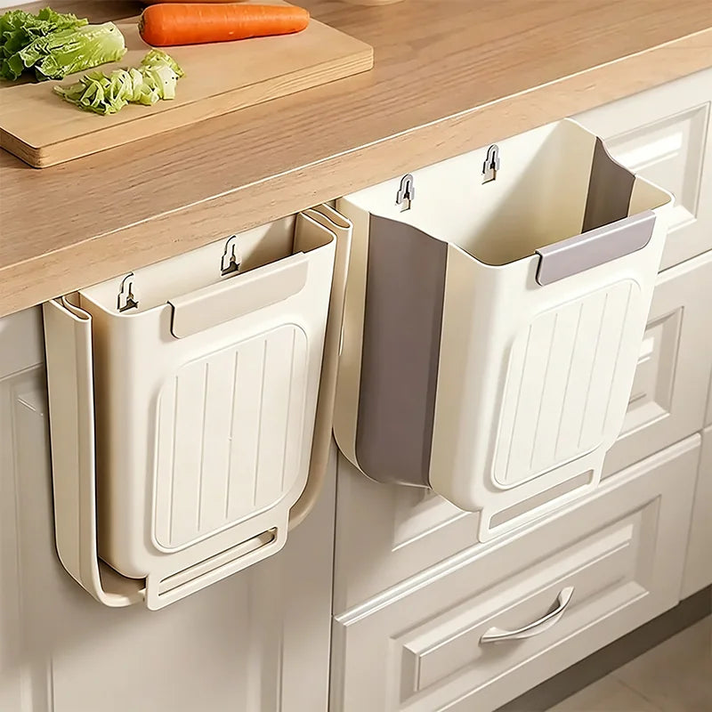 Foldable Hanging Kitchen Trash Bin for Cabinet Doors – image 11