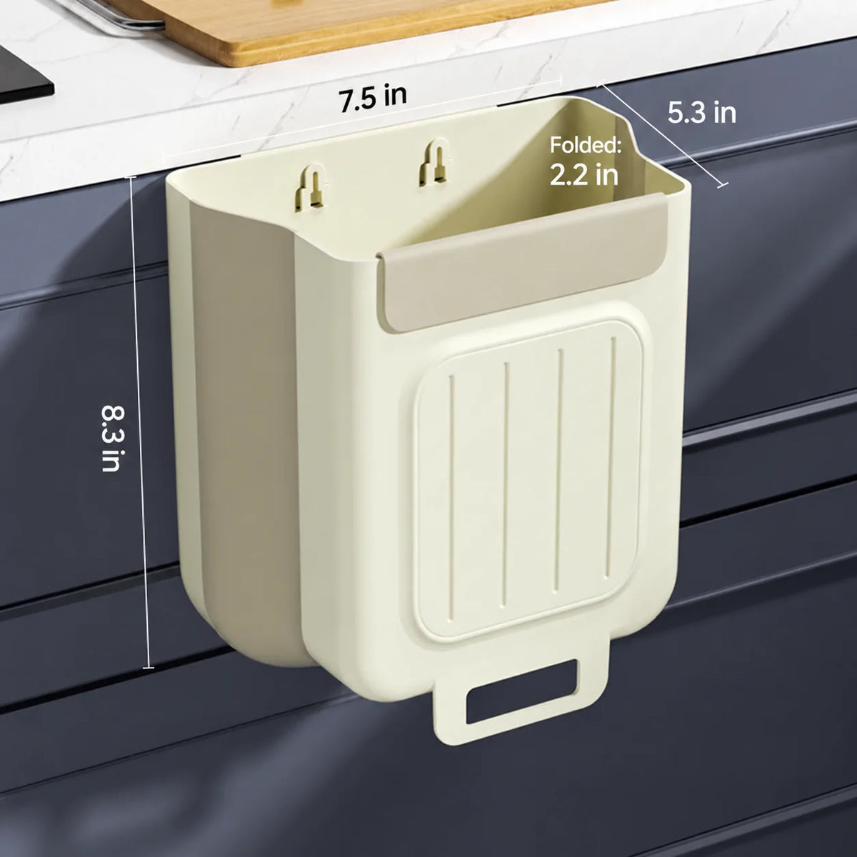 Foldable Hanging Kitchen Trash Bin for Cabinet Doors – image 12