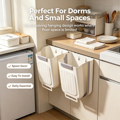Foldable Hanging Kitchen Trash Bin for Cabinet Doors – image 5
