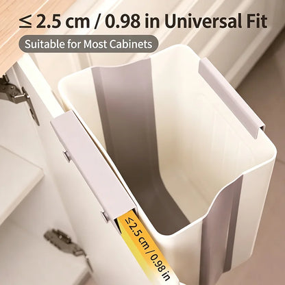 Foldable Hanging Kitchen Trash Bin for Cabinet Doors – image 7