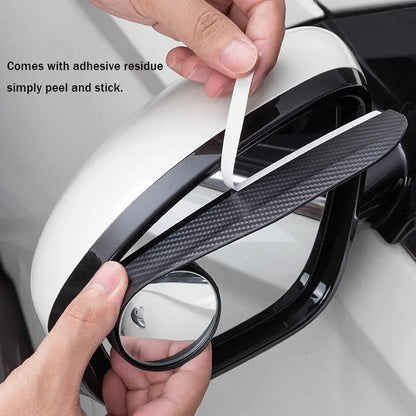 2-in-1 Car Rain Eyebrow Blind-Spot Mirrors – Set of 2 – image 2