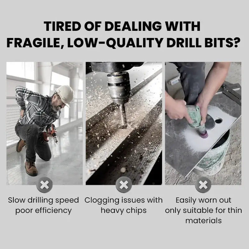 4-Piece Carbide Serrated Drill Bit Set for Clean Multi-Size Holes – image 2