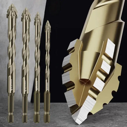 4-Piece Carbide Serrated Drill Bit Set for Clean Multi-Size Holes – image 8