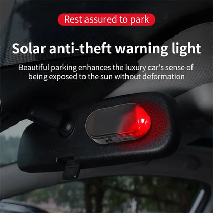 Solar-Powered Car Warning Light Pair with Automatic Flash Effect – image 1