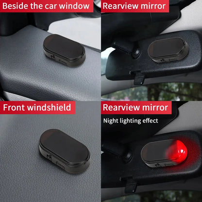 Solar-Powered Car Warning Light Pair with Automatic Flash Effect – image 2