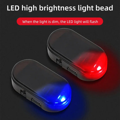 Solar-Powered Car Warning Light Pair with Automatic Flash Effect – image 5