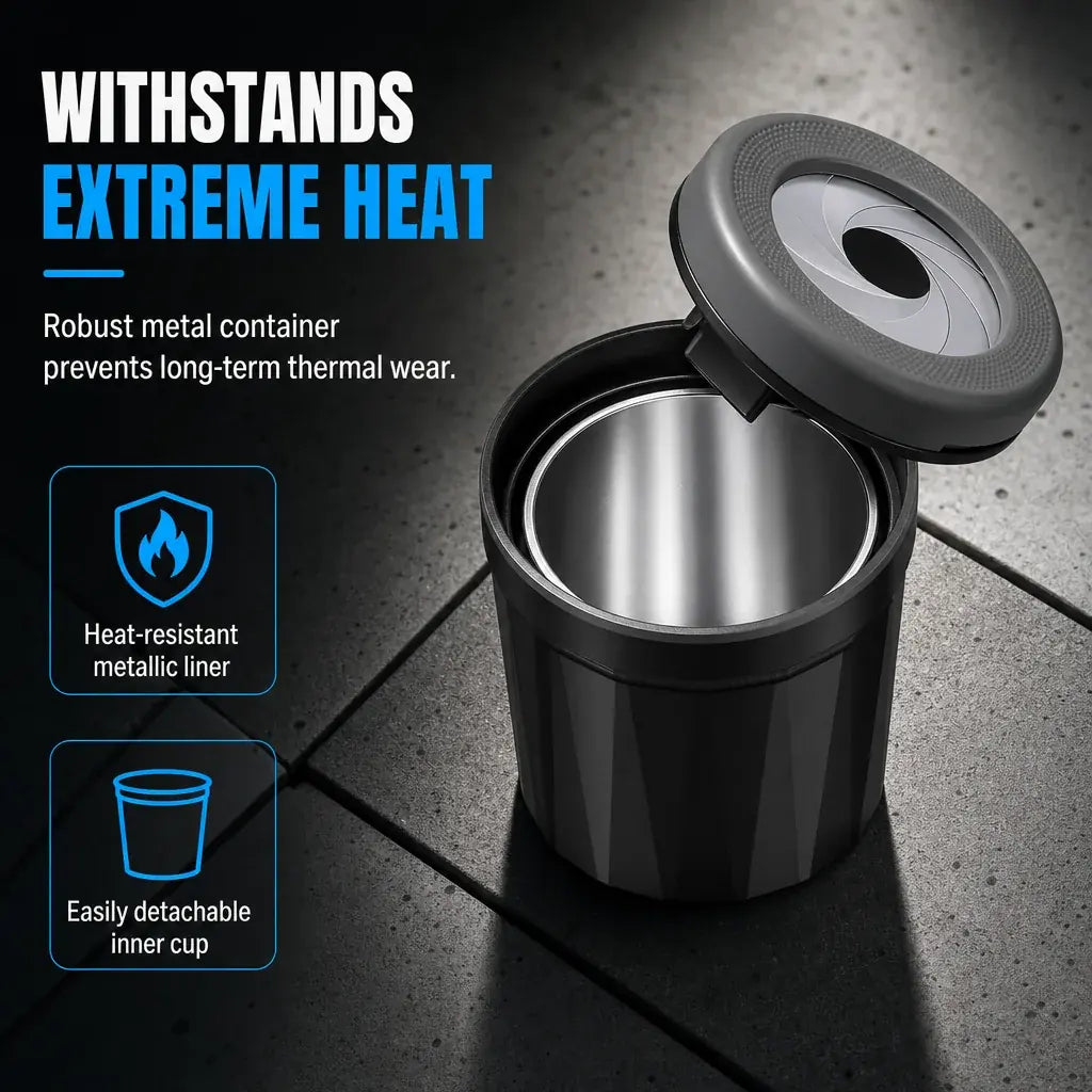 Sealed Mini Car Ashtray with Twist Lid for Cleaner Small-Space Storage – image 4