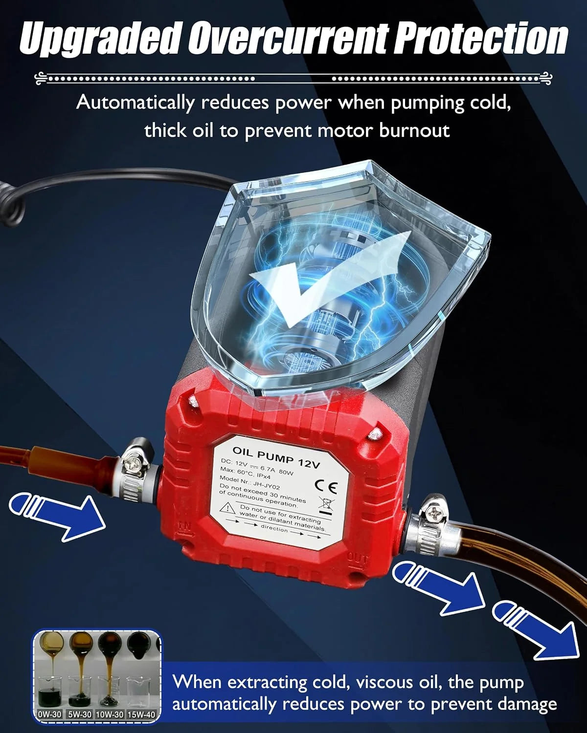 12V/24V Electric Oil Extractor Pump for Vehicle Fluid Changes – image 3