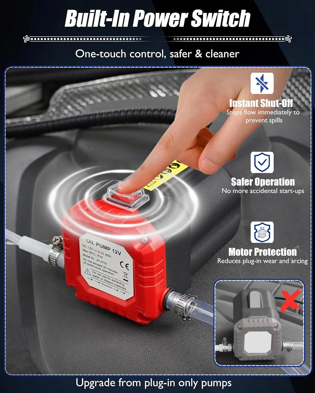 12V/24V Electric Oil Extractor Pump for Vehicle Fluid Changes – image 4