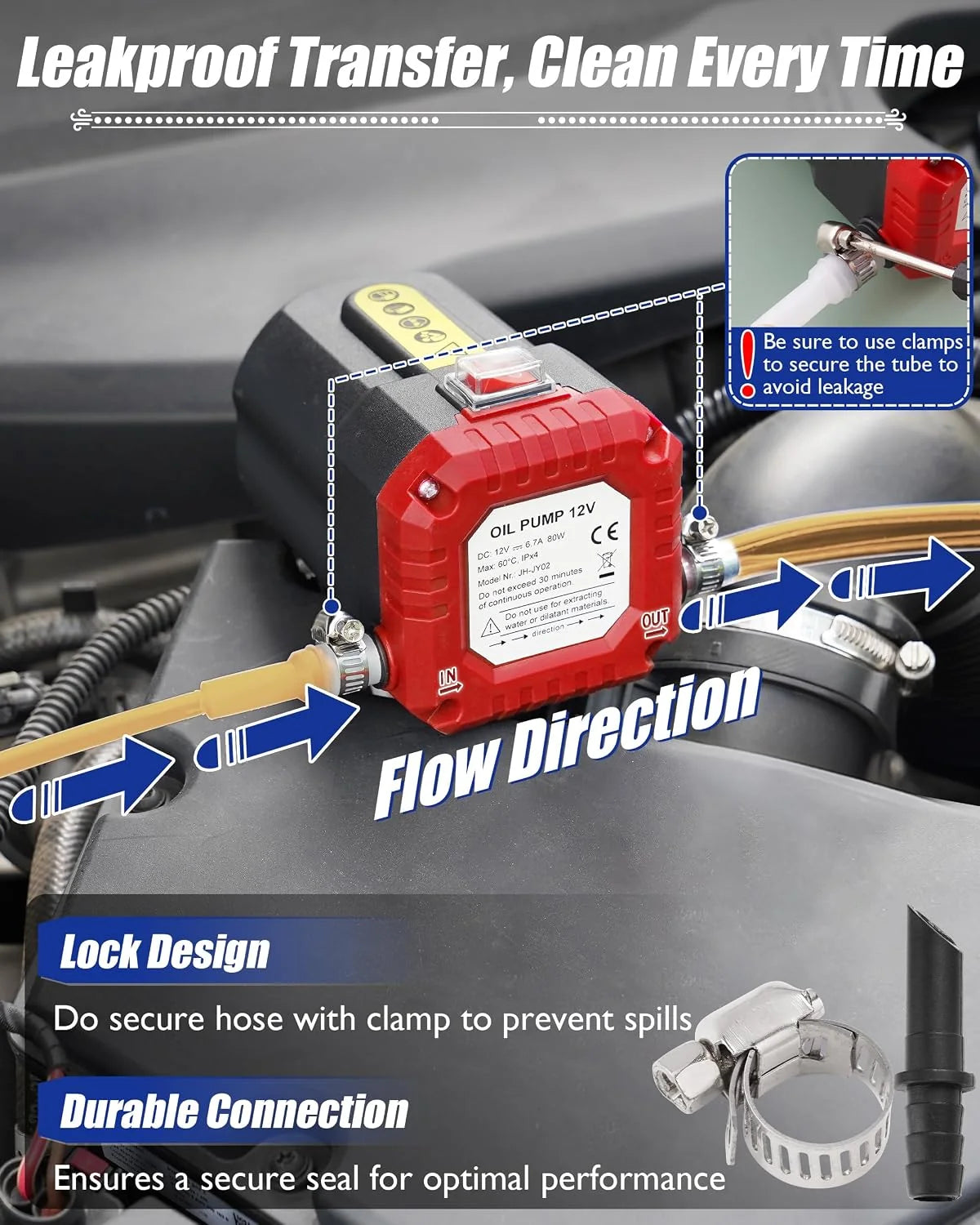 12V/24V Electric Oil Extractor Pump for Vehicle Fluid Changes – image 5