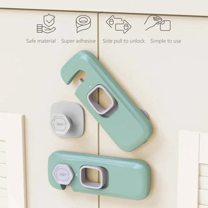 Adhesive Child Safety Cabinet Lock, 2 Pack – image 3