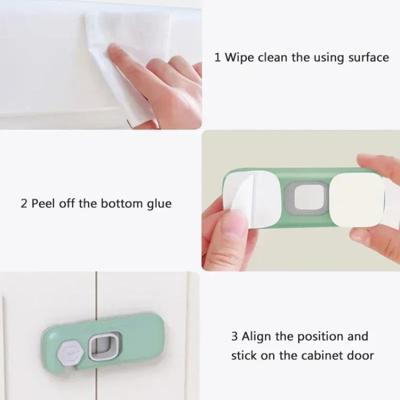 Adhesive Child Safety Cabinet Lock, 2 Pack – image 5