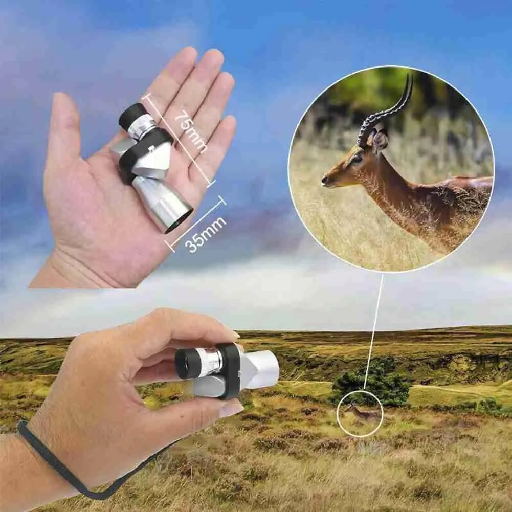 8×20 Right-Angle Monocular Telescope Kit with Phone Clip and Tripod – image 1