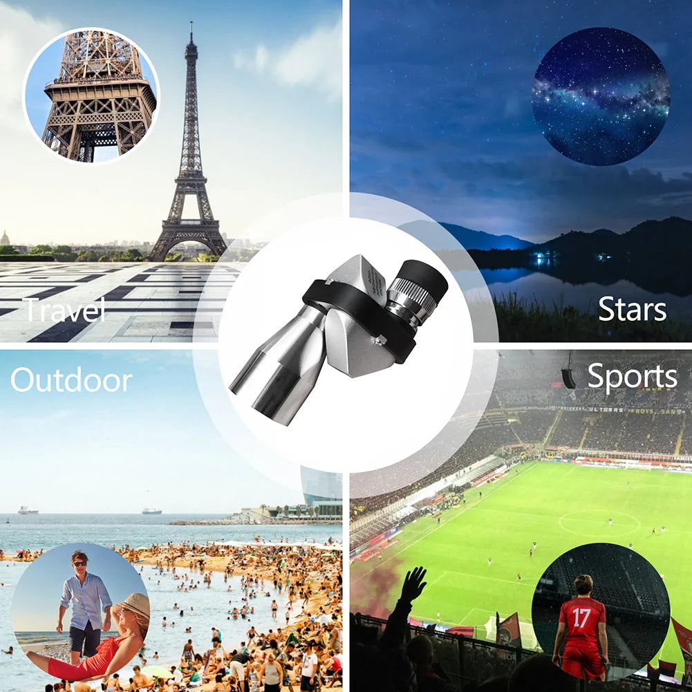 8×20 Right-Angle Monocular Telescope Kit with Phone Clip and Tripod – image 5