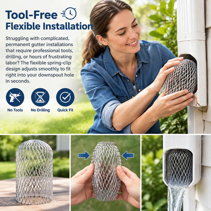 Expandable Gutter Downspout Leaf Strainer Set – image 2