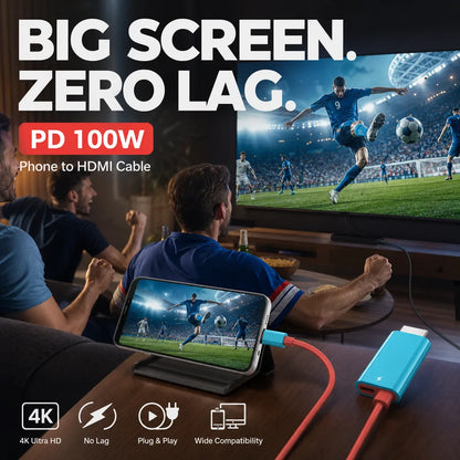 USB-C to HDMI Screen Mirroring Cable in Red or Blue – image 2