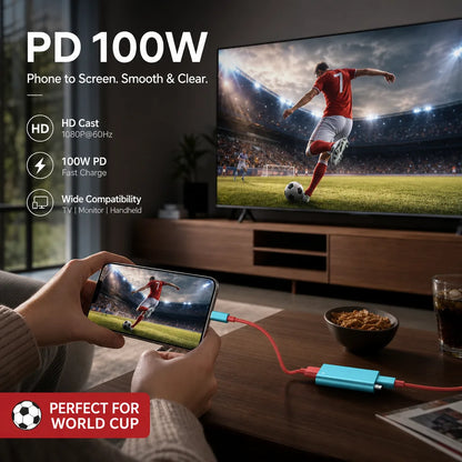 USB-C to HDMI Screen Mirroring Cable in Red or Blue – image 3