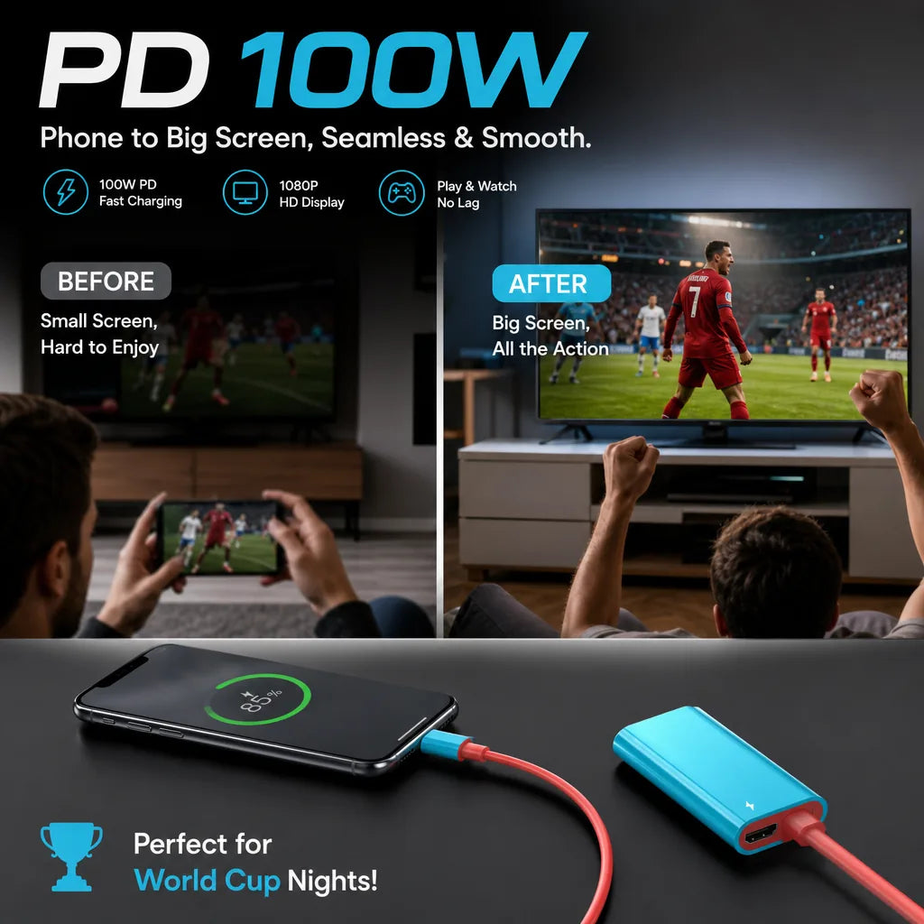 USB-C to HDMI Screen Mirroring Cable in Red or Blue – image 5