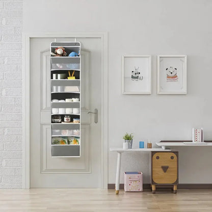 Five-Tier Hanging Closet Organizer in Beige or Gray – image 2