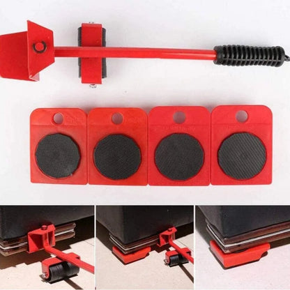 Five-Piece Furniture Mover Set with Eight-Wheel Dollies – image 4