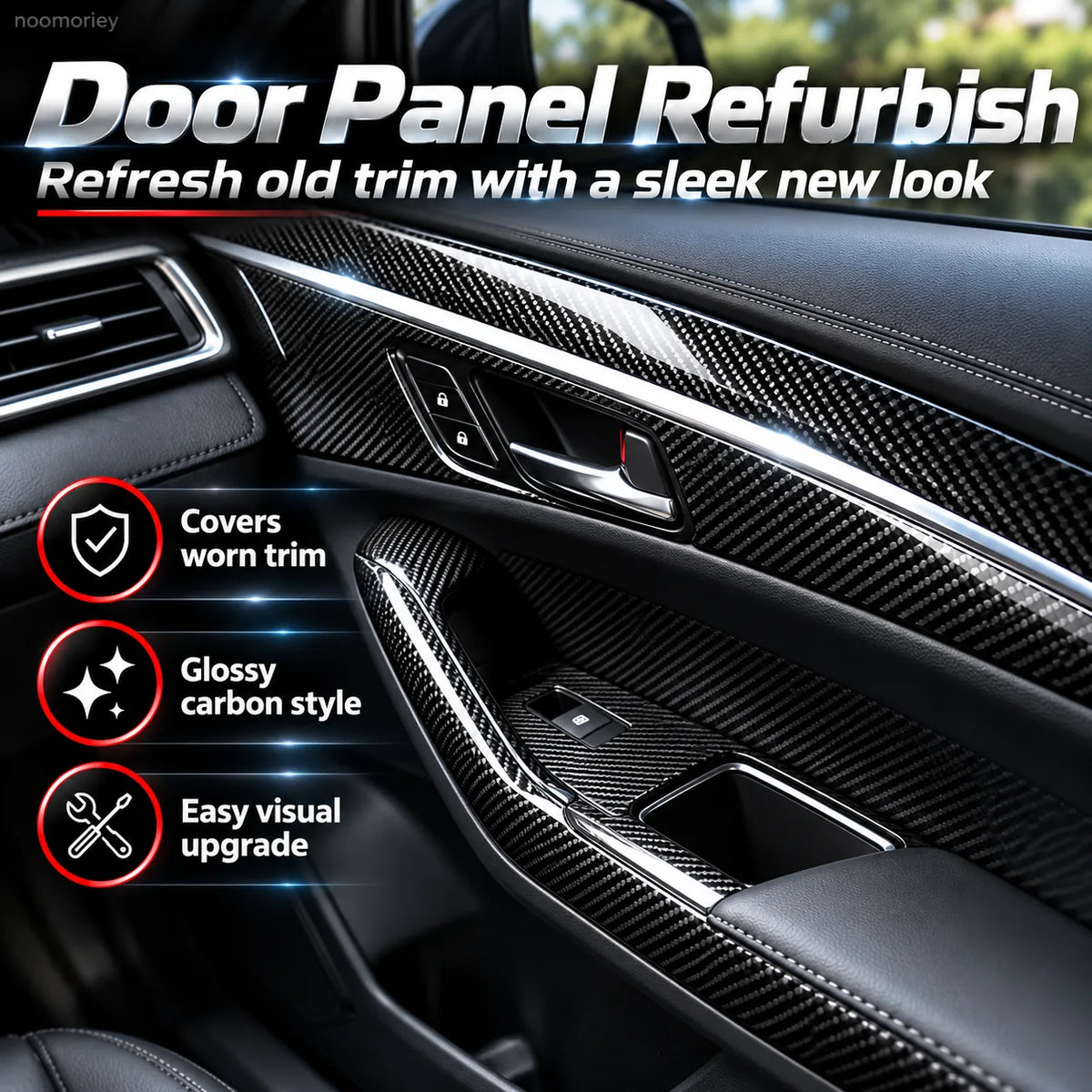 6D gloss carbon-style vinyl wrap image 2