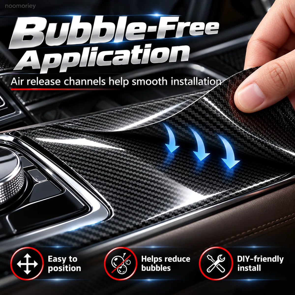 6D gloss carbon-style vinyl wrap image 4