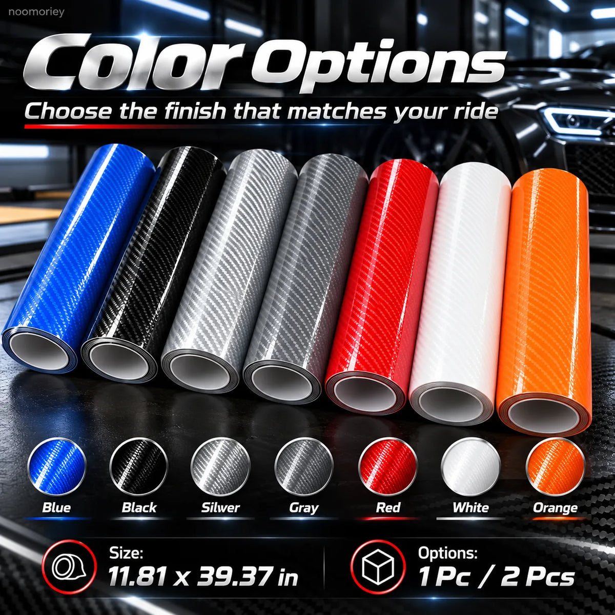 6D gloss carbon-style vinyl wrap image 8