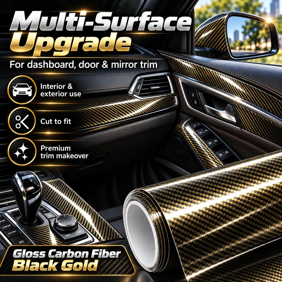 6D gloss carbon-style vinyl wrap image 9