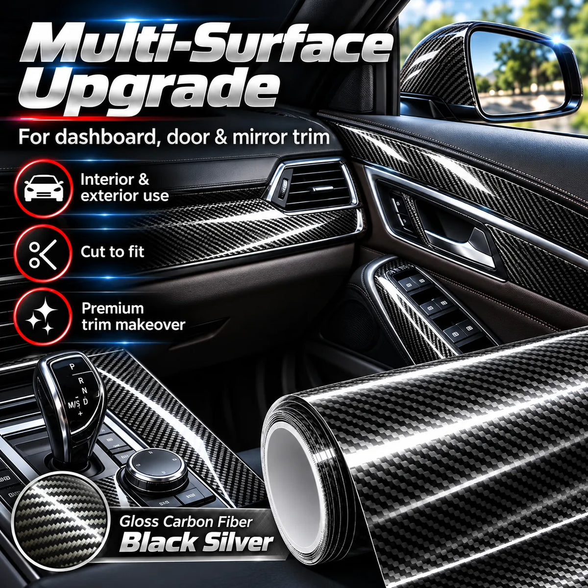 6D gloss carbon-style vinyl wrap image 10