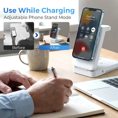 Foldable Three-in-One Magnetic Wireless Charging Stand — view 10