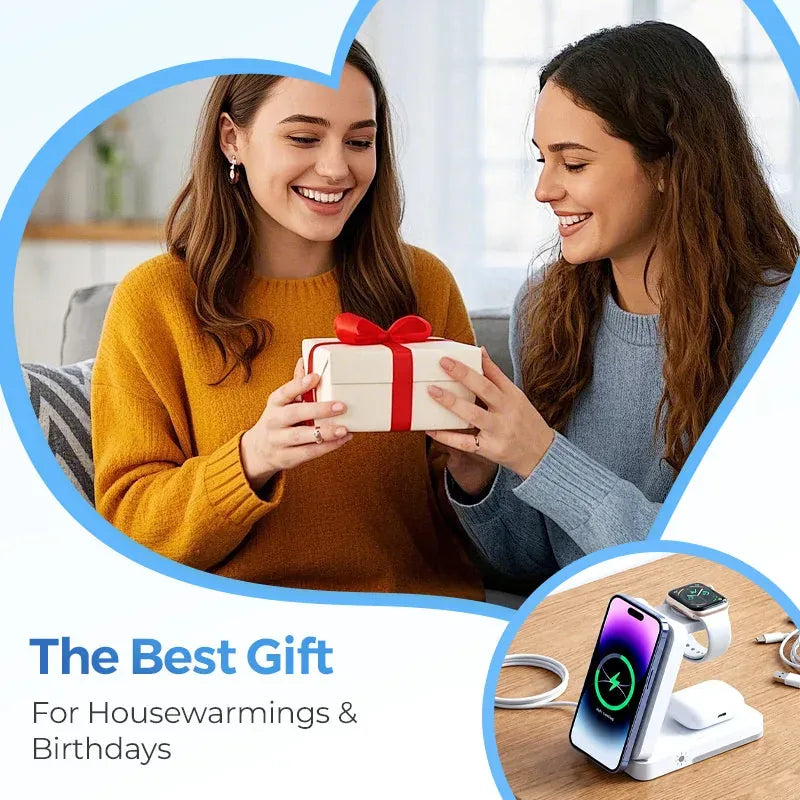 Foldable Three-in-One Magnetic Wireless Charging Stand — view 12