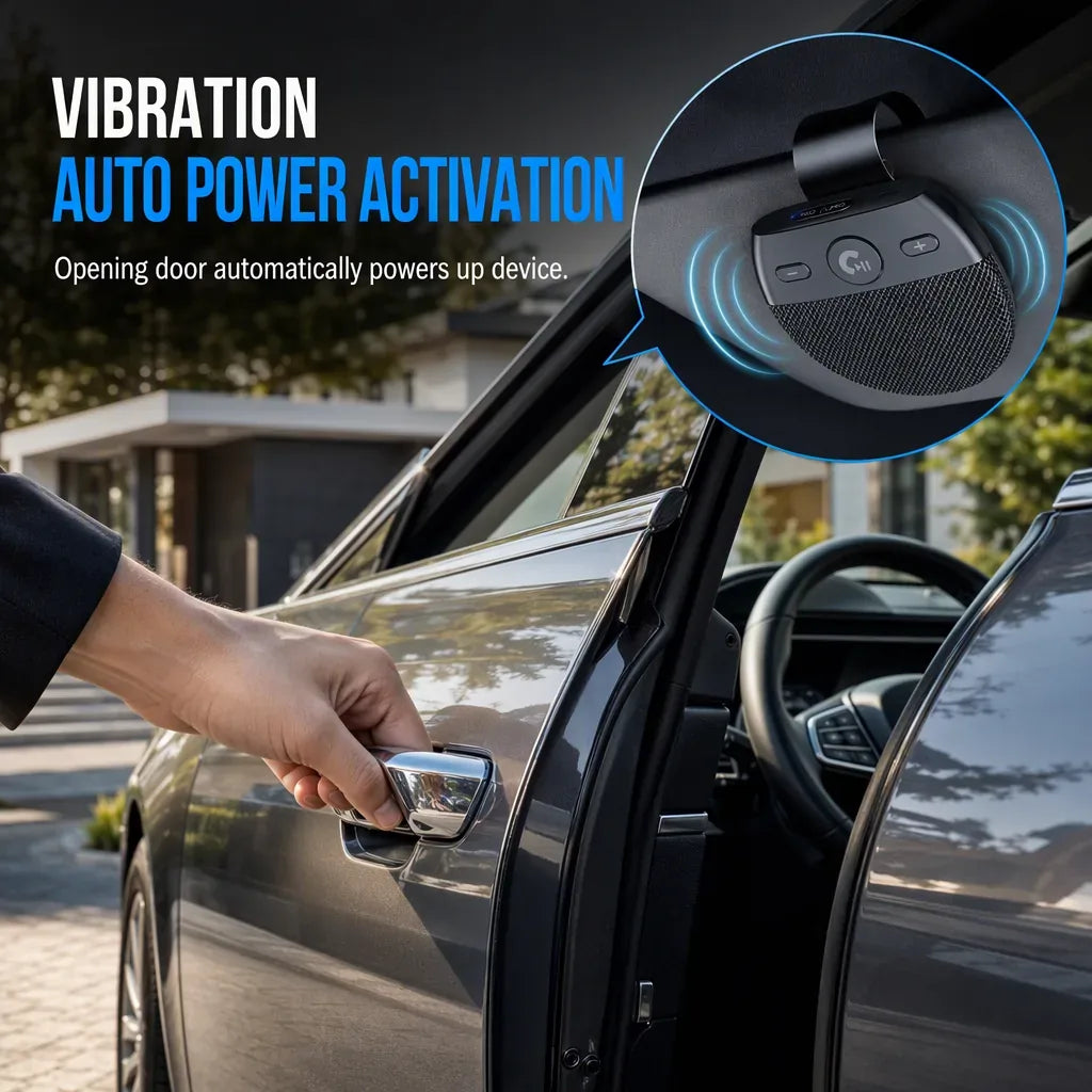Bluetooth Sun Visor Speakerphone for Hands-Free Calls — view 3