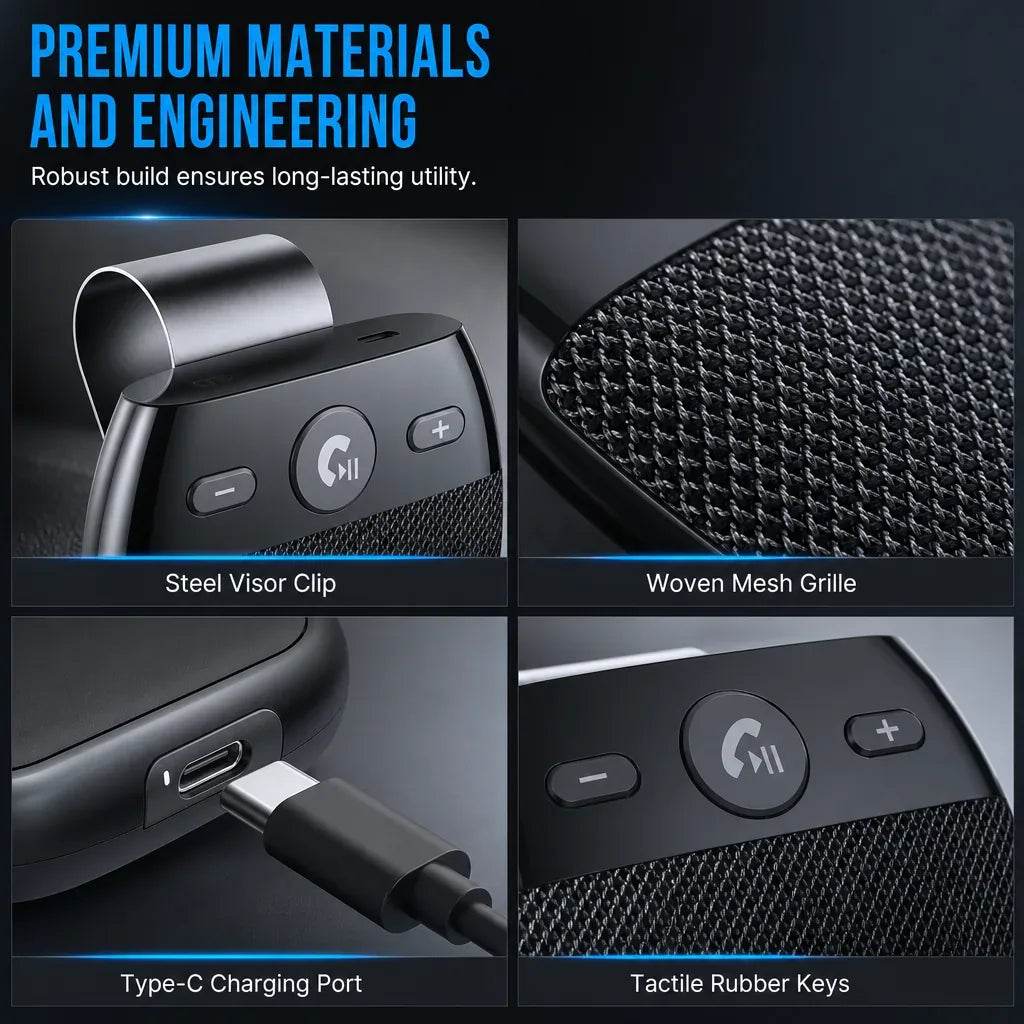 Bluetooth Sun Visor Speakerphone for Hands-Free Calls — view 5