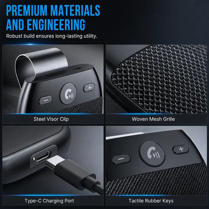 Bluetooth Sun Visor Speakerphone for Hands-Free Calls — view 5