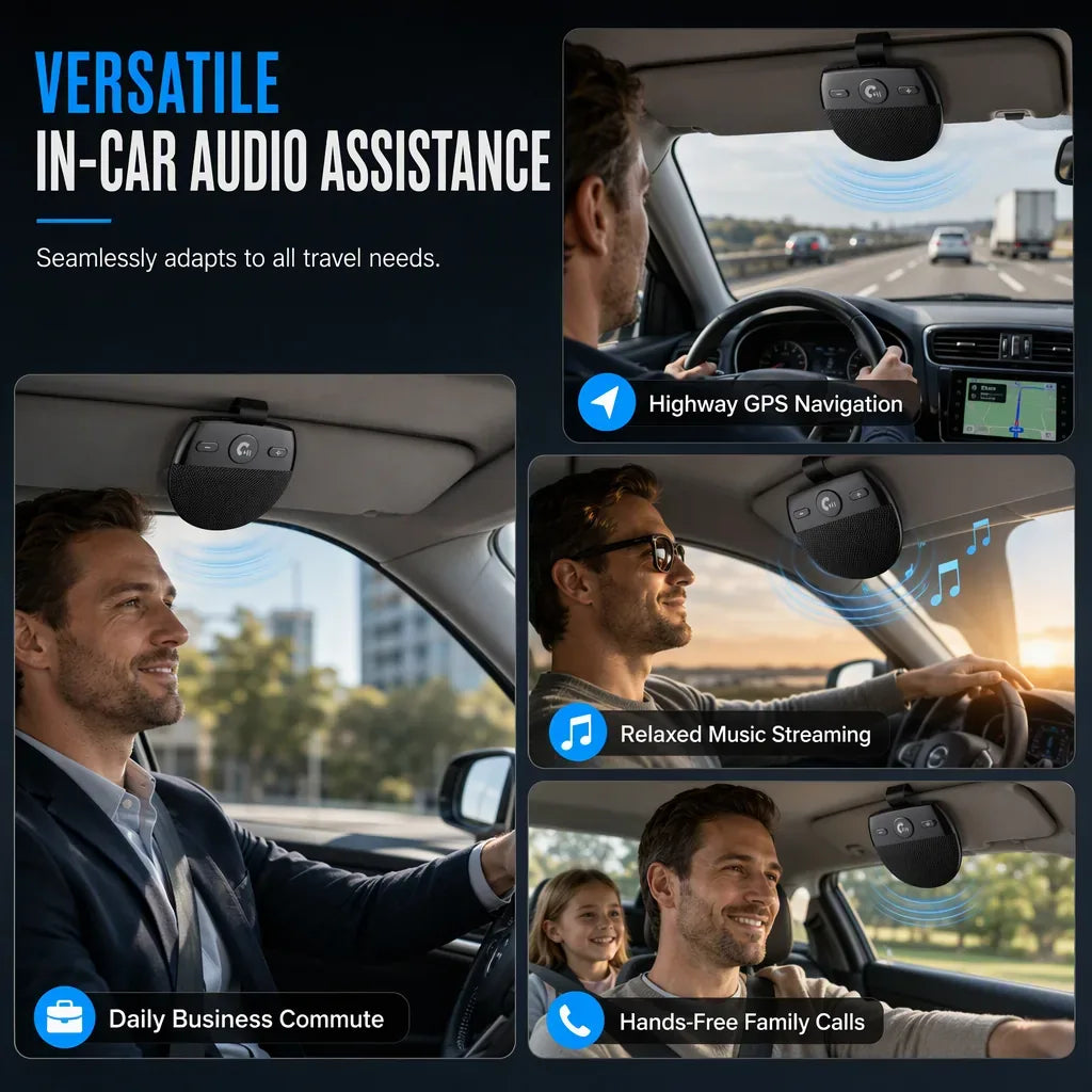 Bluetooth Sun Visor Speakerphone for Hands-Free Calls — view 6