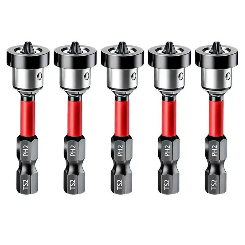 Magnetic PH2 Drywall Screwdriver Bits with Depth Stops, 5-Piece Set — view 1
