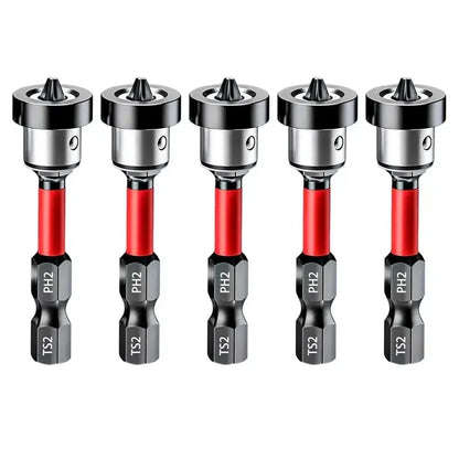 Magnetic PH2 Drywall Screwdriver Bits with Depth Stops, 5-Piece Set — view 1