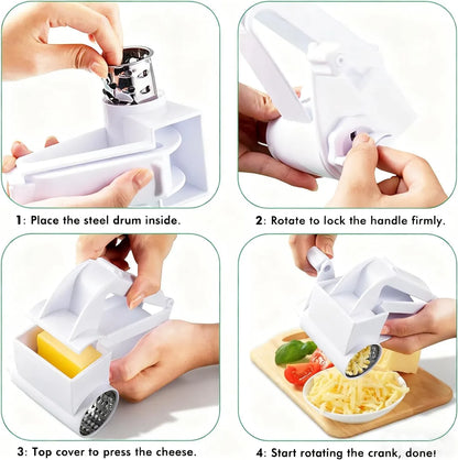 Hand-Crank Rotary Grater for Cheese and Chocolate — view 2