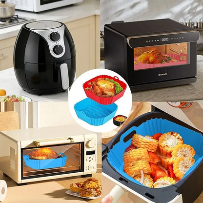 3-Piece Reusable Silicone Air Fryer Liner Set — view 2
