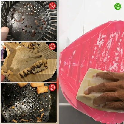 3-Piece Reusable Silicone Air Fryer Liner Set — view 4