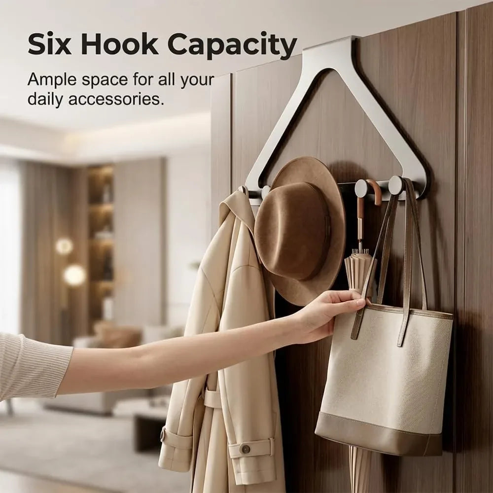 Triangular Over-Door Hanging Racks for Coats and Towels, 2-Pack — view 4