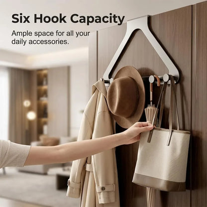 Triangular Over-Door Hanging Racks for Coats and Towels, 2-Pack — view 4