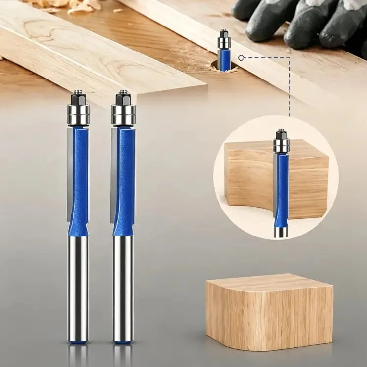 4-Piece Dual-Bearing Flush Trim Router Bit Set, 1/4-Inch Shank — view 5