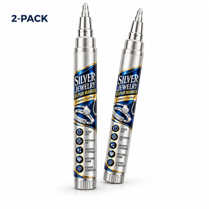 Silver-Tone Jewelry Touch-Up Pens for Small Cosmetic Marks, 2-Pack — view 1