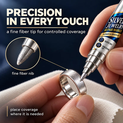 Silver-Tone Jewelry Touch-Up Pens for Small Cosmetic Marks, 2-Pack — view 2