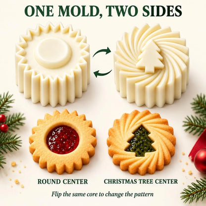 Double-Ended Christmas Tree Cookie Press Mold Set, 2-Pack — view 2