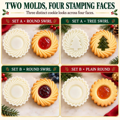 Double-Ended Christmas Tree Cookie Press Mold Set, 2-Pack — view 3