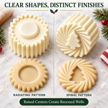 Double-Ended Christmas Tree Cookie Press Mold Set, 2-Pack — view 6